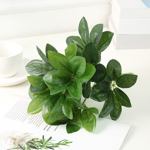 Hojas <span class=keywords><strong>Decorativas</strong></span> <span class=keywords><strong>Artificiales</strong></span> de Seda <span class=keywords><strong>para</strong></span> Bodas, Hojas de <span class=keywords><strong>Plantas</strong></span> <span class=keywords><strong>Artificiales</strong></span> Siempre Verdes, Ramillete de Hojas de Bonsái <span class=keywords><strong>para</strong></span> Uso en Interiores y Exteriores - Product Image 4