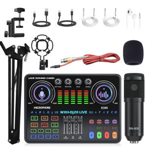 DJ20 <span class=keywords><strong>Set</strong></span> completo telefono cellulare <span class=keywords><strong>Live</strong></span> Streaming Karaoke scheda Audio 48V microfono capacitivo Mixer Audio scheda Audio <span class=keywords><strong>Live</strong></span> - Product Image 6