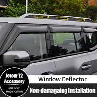 Déflecteur de fenêtre, pare-pluie, protection contre les intempéries, pour porte de voiture, accessoires pour Jetour Traveler T2, vente chaude