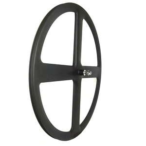 Ruota per pista per bicicletta a <span class=keywords><strong>4</strong></span> razze 700C ruota per pista posteriore in carbonio Fixie a velocità singola copertoncino 23MM - Product Image 2