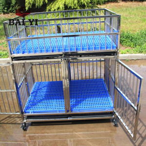Luxe Noir Grand Chien Parc Caisse Clôture <span class=keywords><strong>Pet</strong></span> Chenil Jouer Stylo Cage D'exercice avec Plateau En Plastique Boîte D'emballage - Product Image 2