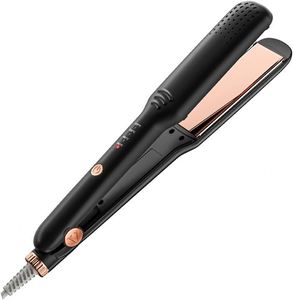 Lisseur de cheveux professionnel en céramique titane avec écran LCD pour salon, hôtel et usage domestique - Product Image 1