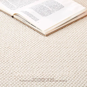 Thảm len phòng khách, thảm len đơn giản, chất lượng cao, làm thủ công, thảm len New Zealand đặt làm riêng, thảm len tua rua - Product Image 5