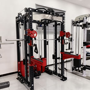 Mesin Smith Gym komersial rak daya pelatih fungsional mesin Smith multifungsi dengan Crossover kabel katrol aluminium - Product Image 5