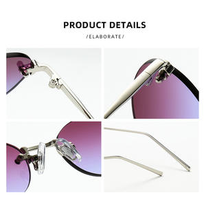Wholesale Colorful Lenses Sunglasses Fashion Custom Logo <b>Metal</b> <b>Frame</b> Customize OEM Men UV400 Anti-Glare Driving Unisex Vintage - Product Image 5