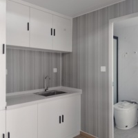 Cabine conteneur pliable à montage rapide, maison modulaire préfabriquée à faible coût pour les travailleurs de la construction et les quartiers du personnel