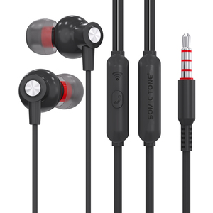 SOMIC TONE D18 Grosir Murah Earphone Kabel 3.5mm OEM ODM Harga Pabrik Earbuds Portabel Headphone dengan Mikrofon untuk Gaming - Product Image 5