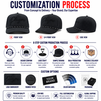 Casquette de golf brodée cinq panneaux en maille trucker avec fermeture snapback, logo personnalisé, OEM, faible MOQ, légère, protection UV, sport, unisexe