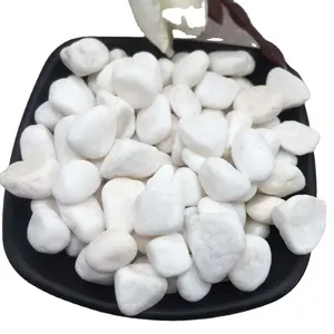 Produsen menyediakan kerikil putih, giok putih, kerikil putih salju, batu taman ukir putih dan pbble alami