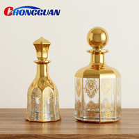 Diffuseurs de parfum transparents populaires sur le marché du Moyen-Orient, bouteilles en verre de forme octogonale