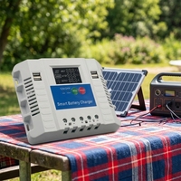 Contrôleur de charge solaire PWM 60A 50A 40A 30A 20A 10A pour batterie 12v/24v Auto 4 sorties USB Hors réseau Contrôleur solaire Meilleur prix