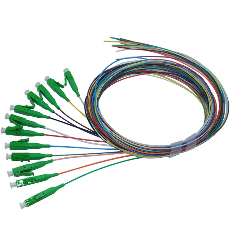 12 core SC Pigtail FTTH 0.9mm OM2 OM3 Fiber Optic pigtail