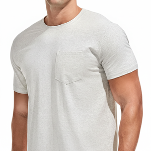 Men's Sports T-<b>Shirt</b> Comfortable 100% Cotton with Digital Printed Pattern Custom Logo <b>White</b> <b>Plain</b> Color - Product Image 1