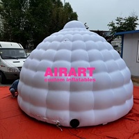 Grande tente gonflable blues de carnaval, chapiteau gonflable de tente de dôme d'affichage de publicité extérieure pour des événements de club, festivals de musique