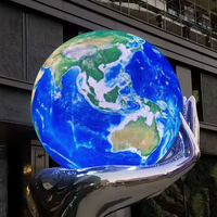 Hilan personalizado P2 LED globo pantalla esférica interior en forma de sala de exposiciones pantalla para museos