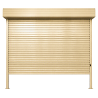 Porte à enroulement en acier coupe-vent, isolée ou à lames creuses, couleur personnalisée pour atelier, entrepôt, centre commercial