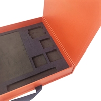 Boîte cadeau magnétique de luxe sur mesure avec couvercle et insert en mousse pour emballage cosmétique, vente en gros