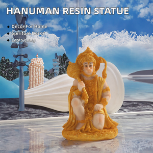Nouvelle statue en résine du dieu singe hindou Hanuman, sculpture en bronze pour ornements de temple domestique, décoration religieuse pour la maison - Product Image 3