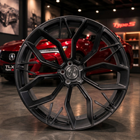Jantes forgées Yufei 22x9.0 5x120 Gris brossé à rayons multiples pour Acura MDX TLX