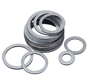 Arandelas de Bloqueo de Resorte, Accesorios de Tornillos Mesón Redondos, Engrosados y Agrandados, de Metal, con Junta Plana Adherida de Acero Inoxidable 65Mn/304, DIN125, en Stock - Product Image 2
