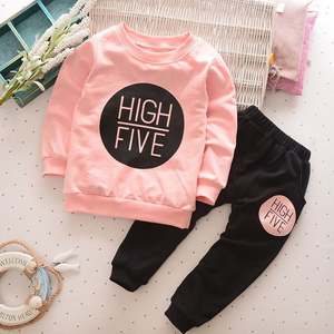 Boys Designer Clothing <b>Lovely</b> Teen Girl Set Fall Boutique Sets Including Long Sleeve T-shirt and Trouser - Product Image 1