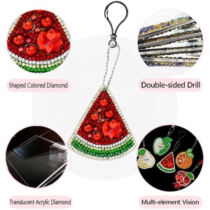 Nouveau 2026 Peinture Diamant 5D Faite à la Main DIY Moderne, Coffret de 6 Pièces avec Porte-clés, Autocollants et Pendentifs, pour Enfants, Maison, Personnel, Animaux, Paysages - Product Image 6