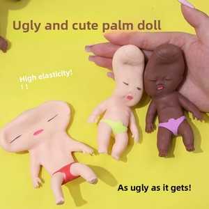 Muñeco Blandito Antiestrés para Bebés, Venta al por Mayor, Muñeco Fidget de Goma Negra para Adultos, de Tamaño Pequeño, Aprietable, de Rebote Lento, para Aliviar el Estrés - Product Image 2