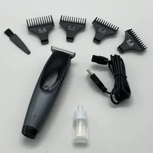 Cuchilla de cerámica Lcd lavable para hombres, Kit de aseo eléctrico para el cabello, cortadora de pelo