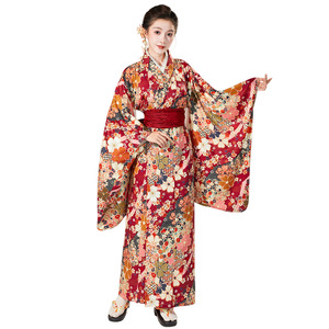 Kimono Japonés con Estampados Florales de Poliéster, Ideal para Otoño, Juegos de Rol, Restaurantes, Estancias en Casa de Familia, Fotografía de Temporada para Mujeres, Modificado - Product Image 5