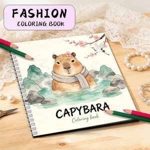 <span class=keywords><strong>Livre</strong></span> de coloriage fantaisie Capybara à spirale, pour <span class=keywords><strong>l</strong></span>'apprentissage artistique, faible MOQ, avec des images riches pour enfants et adultes, pour la relaxation et le soulagement du stress - Product Image 3