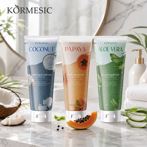 KORMESIC Certifié Bpom Vente en gros 200g Gel exfoliant pour le visage et le corps aux fruits Nettoyant visage lissant et éclaircissant - Product Image 1