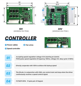 비용 효율적인 홀 센서 24V-70W <span class=keywords><strong>DC</strong></span> 브러시리스 팬 드라이브 - Product Image 6