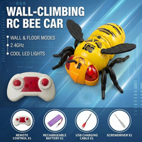 Coche de Control Remoto 2.4GHz para Escalar Paredes, Doble Modo, con Luces LED, Recargable por USB, Juguete para Niños, Regalo de Cumpleaños