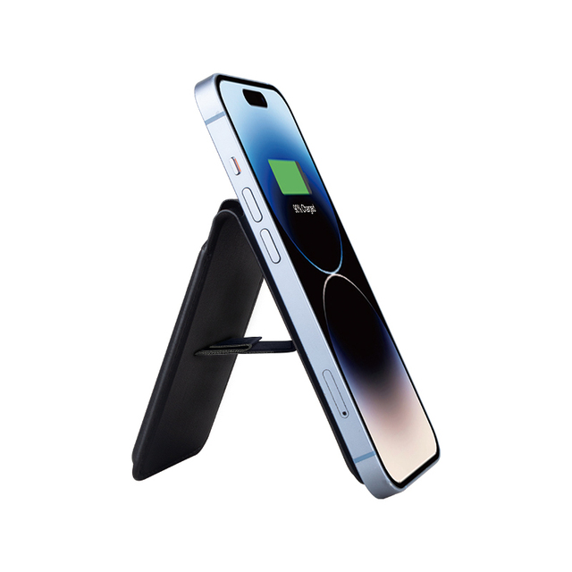 Smart Foldable 15W Wireless Charging Credit Card Phone Stand Earbuds Iwatch Desk Use Anti-Fall Phone Holder logo CE Factory