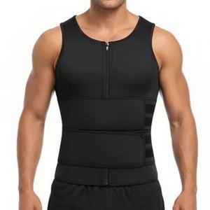 <b>Men</b> Body Shaper Slimming Vest Compression Shirt Workout Tank Tops Shapewear Sweat Undershirt Weight Loss Fat Burning Suit - Product Image 4