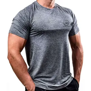 Высококачественная футболка для фитнеса на заказ, Мужская фабрика OEM ODM, оптовая продажа, компрессионная одежда, спортивные топы для тренировок в тренажерном зале, одежда