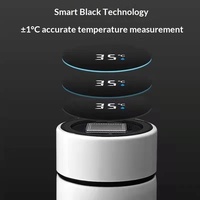 Gobelet isotherme intelligent en acier inoxydable 201 avec affichage de la température, isolation sous vide, maintien au chaud de 6 à 12 heures, portable pour les professionnels
