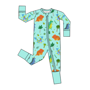 婴儿连衫裤女孩新生儿服装定制印花婴儿坑条纹连体衣秋季包裹手脚爬行服装婴儿连体衣 - Product Image 3