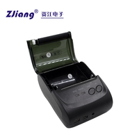Imprimante thermique Bluetooth Zjiang 5802 58 mm à chauffage direct, compatible avec le contrôle par smartphone (bleu US), livrée avec un manuel en anglais