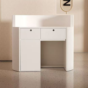 <span class=keywords><strong>Comptoir</strong></span> de réception simple et moderne en panneau d'ingénierie incurvé pour salon de beauté et bar - Product Image 1