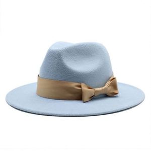 Chapeaux Fedora à large bord bicolores pour femmes et hommes, vente en gros 2022 - Product Image 2