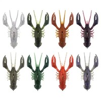 Leurre souple en silicone de 8 cm et 16 g, type larve d'écrevisse, avec odeur de poisson, pour la pêche au bar et à la carpe