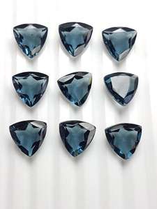 Venta al por mayor 15mm trillón corte natural Londres Topacio Azul alta calidad facetado piedras preciosas sueltas IGI certificado por quilate pares de fábrica - Product Image 4