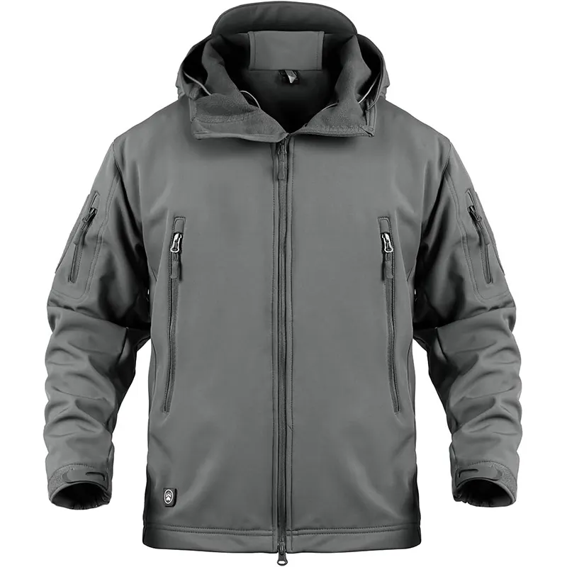 Men's Hoodies Softshell Tactical Jacket Casual  Custom Men's Windbreaker Zipper Men Coats  Fleece Hiking Winter Men's Jackets