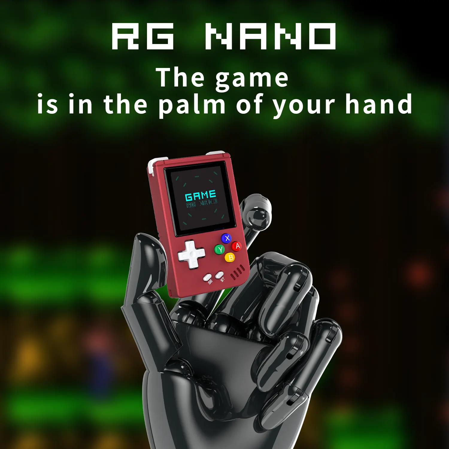 Mini-ANBERNIC RG Nano Retro Handheld-Spielkonsole Aluminiumlegierung mit 1,54 Zoll IPS-Bildschirm 64G tragbare Geschenke für Kinder