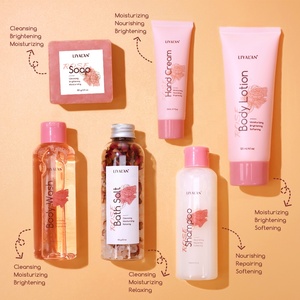 Private Label Luxury Rose Body Wash SPA Kit Skin Nourishing Hair Cleansing <strong>Shower</strong> Self Care Gift <strong>Bath</strong> <strong>Sets</strong> - Product Image 2