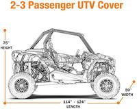 Housse de carrosserie Oxford UTV noire imperméable avec protection UV Nouvelle housse de VTT pour pièces et accessoires