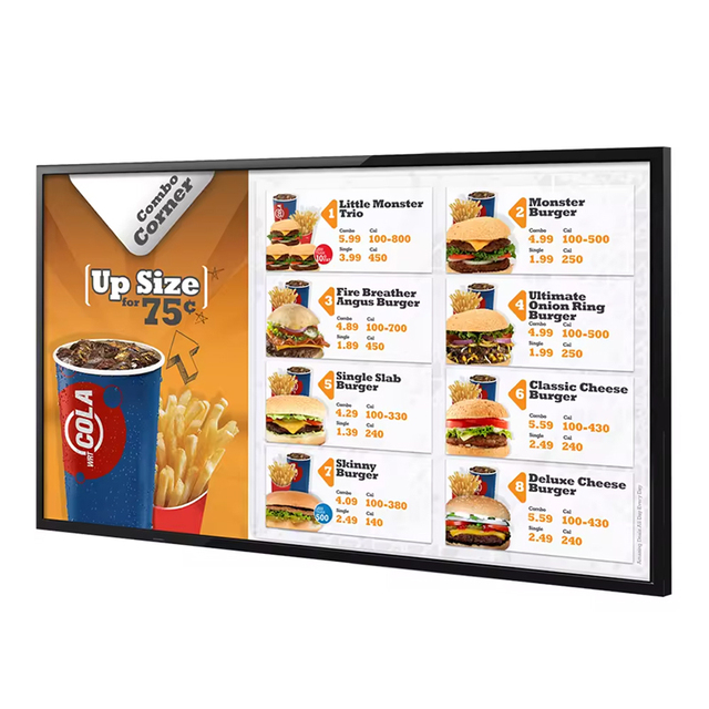 EKAA New Design 55 Inch Indoor Digital Restaurant Digital Menu Boar, Digit Restaur Menu Board