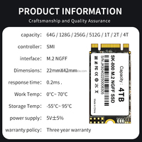 SSD Eksternal Nirkabel Baru 4TB M.2 NGFF SATA 3.0 2242 SK-800 Kecepatan Baca 501-600MB/s Cangkang Logam Plastik untuk Laptop/Tablet/Desktop