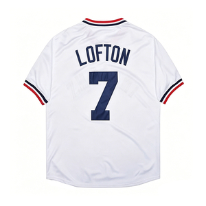Jersey Baseball Jahitan Gaya Vintage Pria 7 Kenny Lofton 9 Carlos Baerga 19 Bob Feller 24 Andrew Miller 29 Travis Fryman S-3XL - Product Image 2